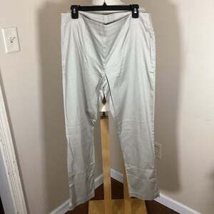American Glamour Badgley Mischka Champagne Satin Dress Pants Size 12